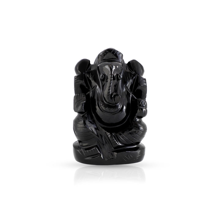 Black Agate Ganesh Idol