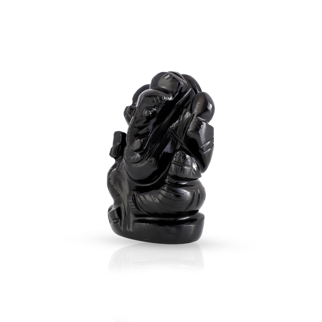 Black Agate Ganesh Idol