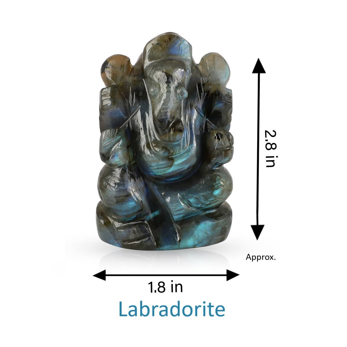 Labradorite Ganesh Idol