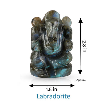 Labradorite Ganesh Idol