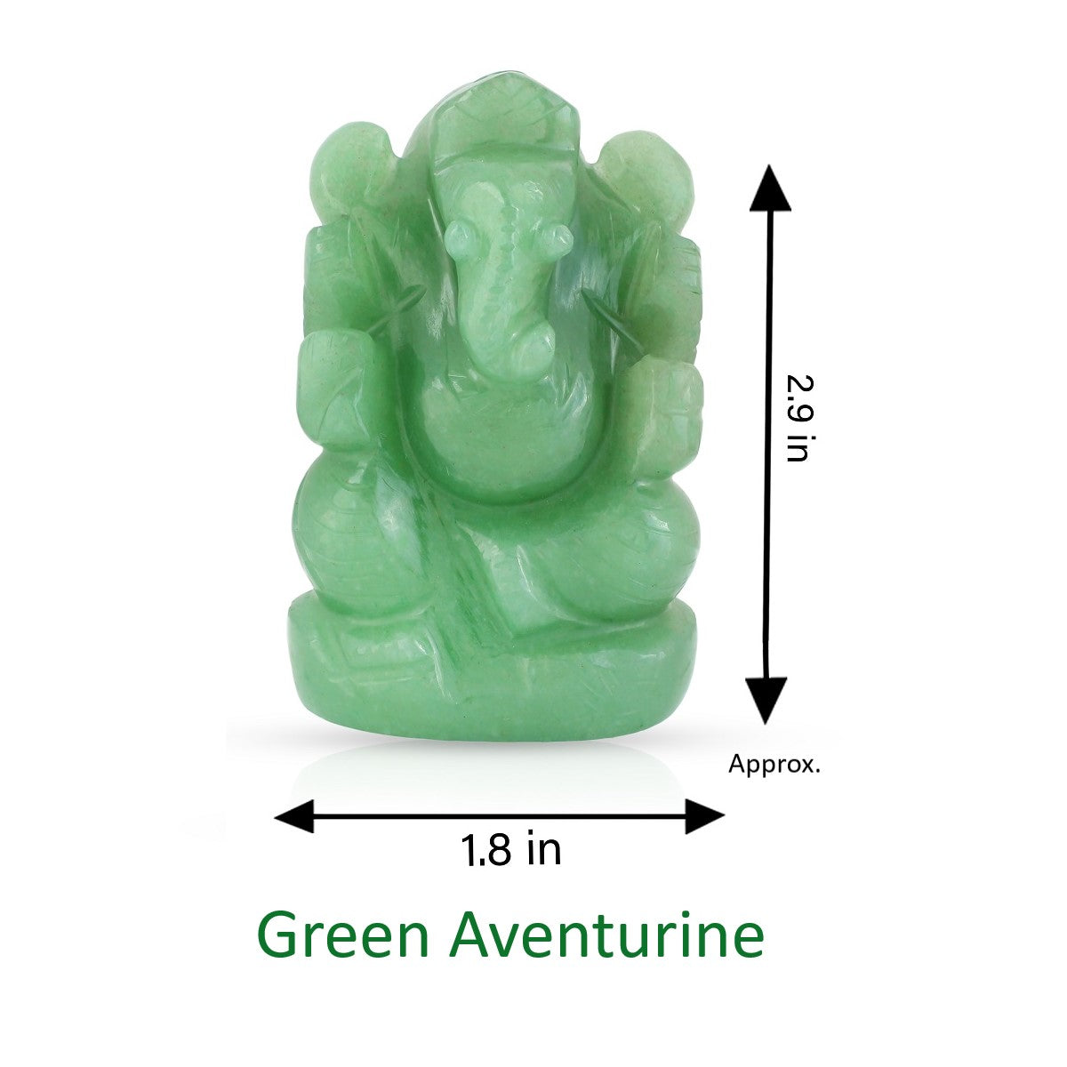 Green Aventurine Ganesh Idol