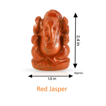 Red Jasper Ganesh Idol