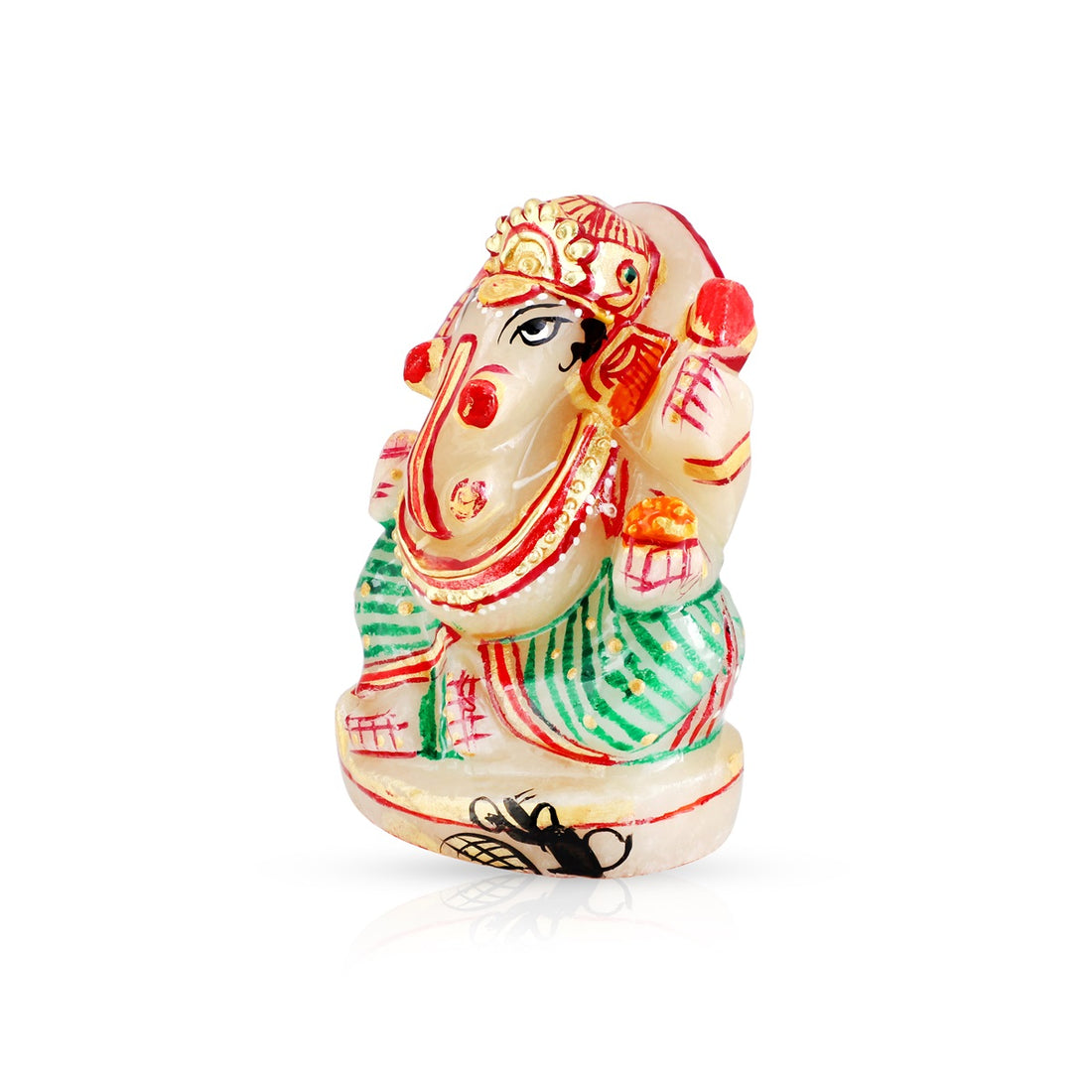 Handpainted Yellow Aventurine Ganesh Idol