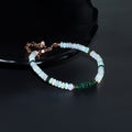 Elegant Beads Bracelet with Faceted Rondelle Gemstones