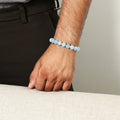 Wrist shot of the bracelet stylishly paired with casual attire, showcasing its versatile charm