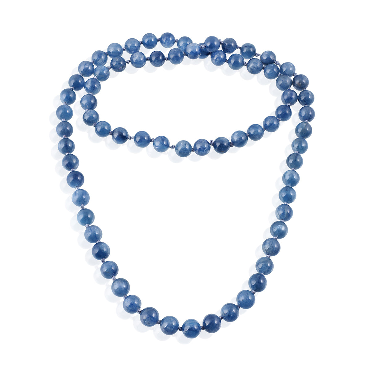 Kyanite Jap Mala 72 Beads Rosary Unisex Necklace