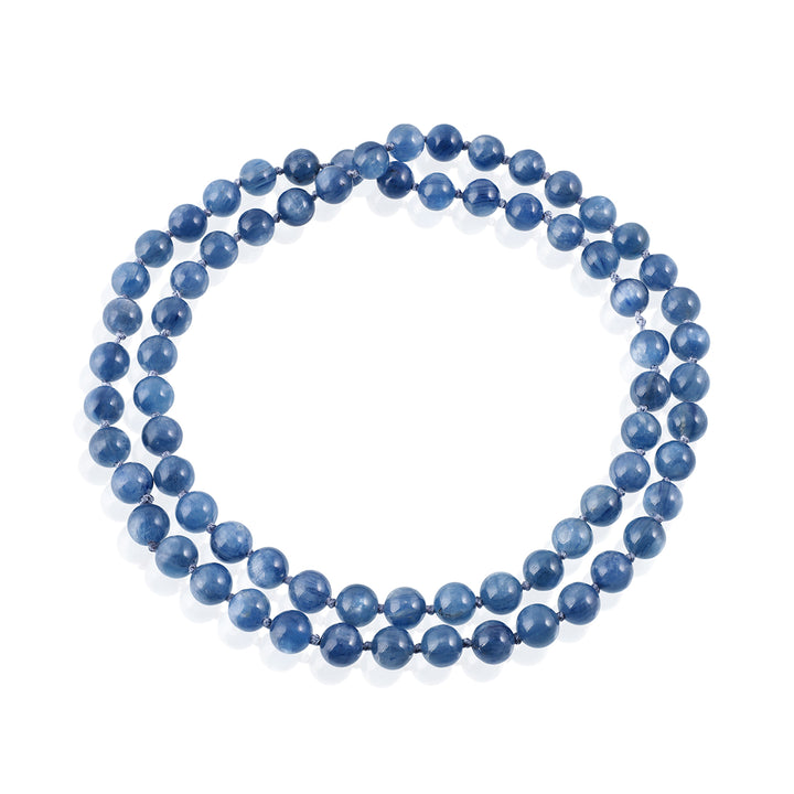 Kyanite Jap Mala 72 Beads Rosary Unisex Necklace