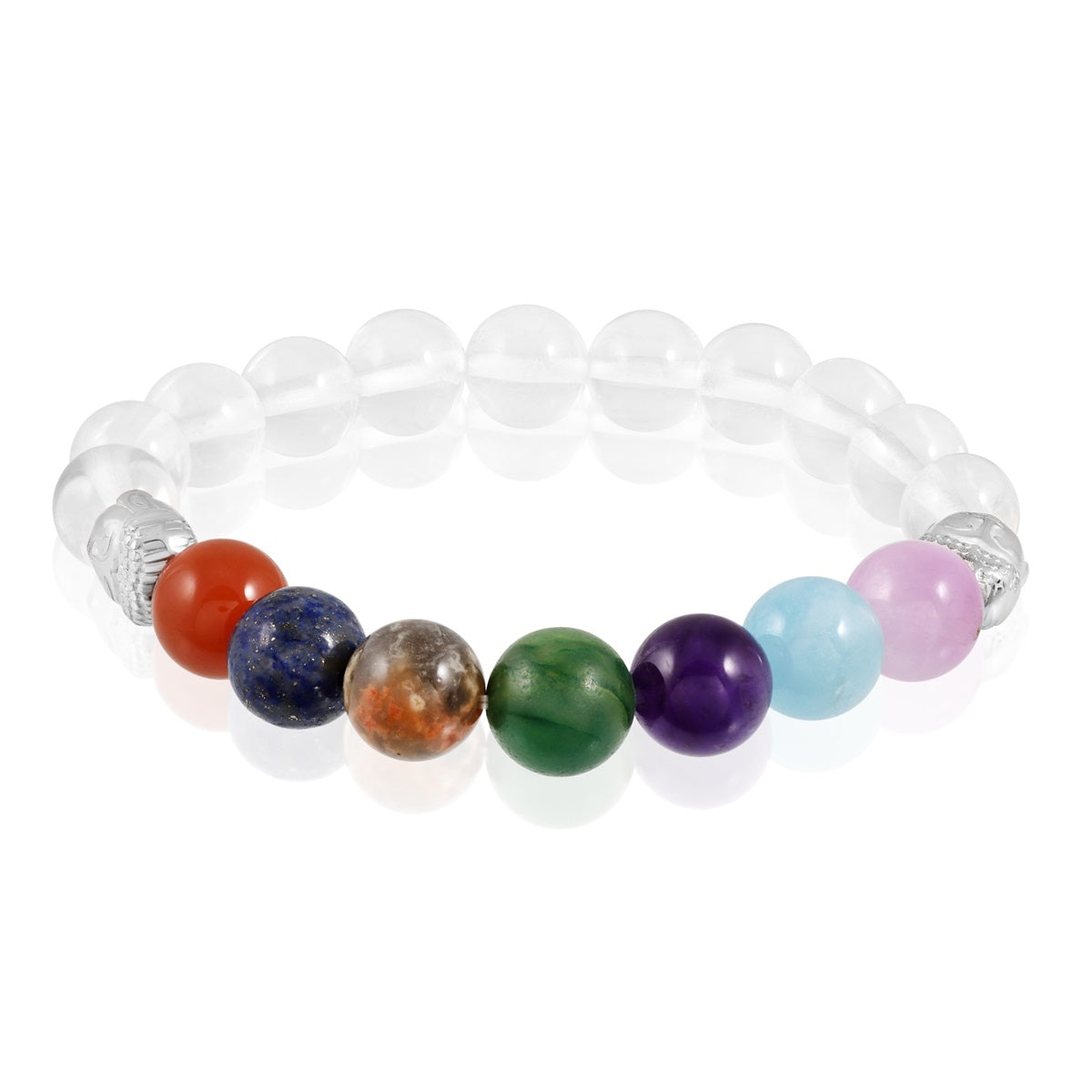 7 Chakra Gemstone Beads Buddha Bracelet