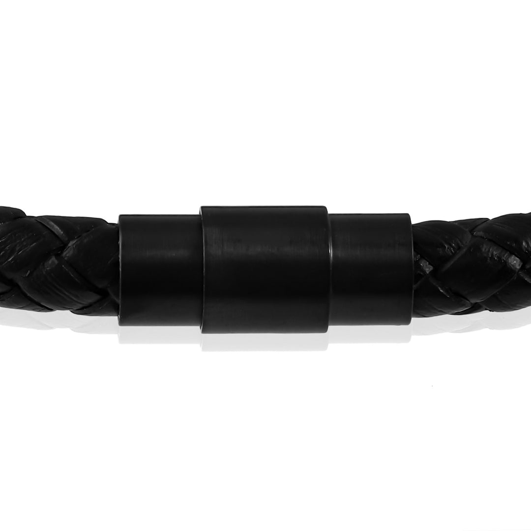 Black Infinity Leather Men's Bracelet | Best Quality