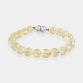 Natural Citrine Gemstone Beads Handmade Magnetic Lock Bracelet, showcasing vibrant yellow gemstone beads