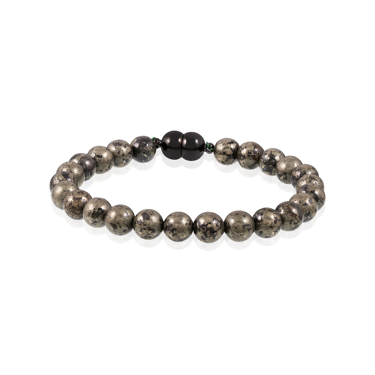 Pyrite Beads Bracelet with Magnetic Lock