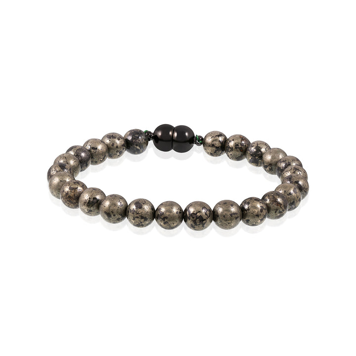 Pyrite Beads Bracelet with Magnetic Lock