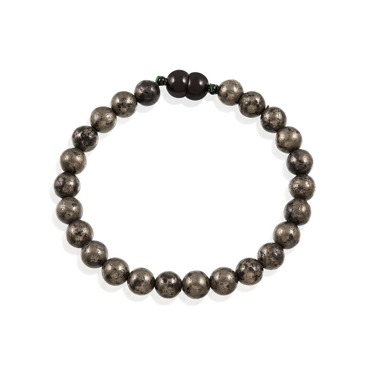 Pyrite Beads Bracelet with Magnetic Lock