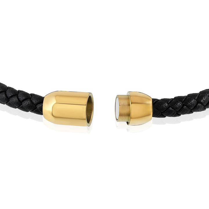 Stainless Steel Football Soccer Braided Leather Bracelet