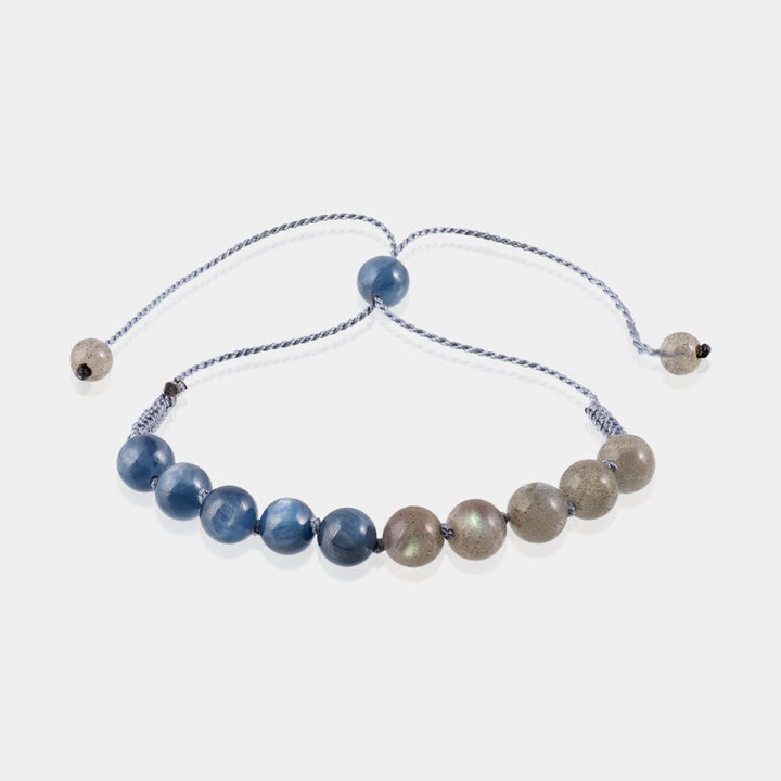 Beautiful gray and blue hues of Labradorite and Kyanite