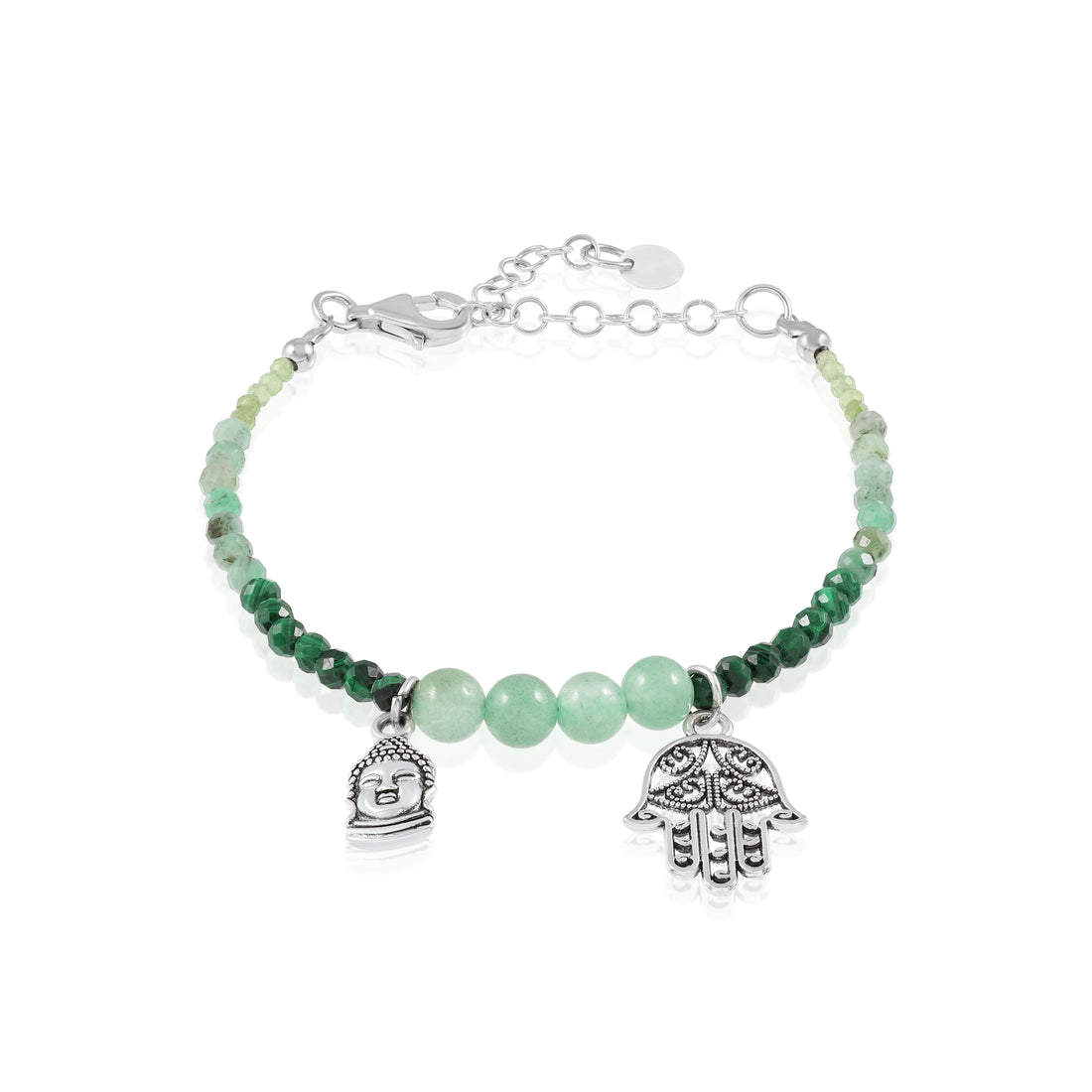 Complete Green Gemstone Beads Bracelet