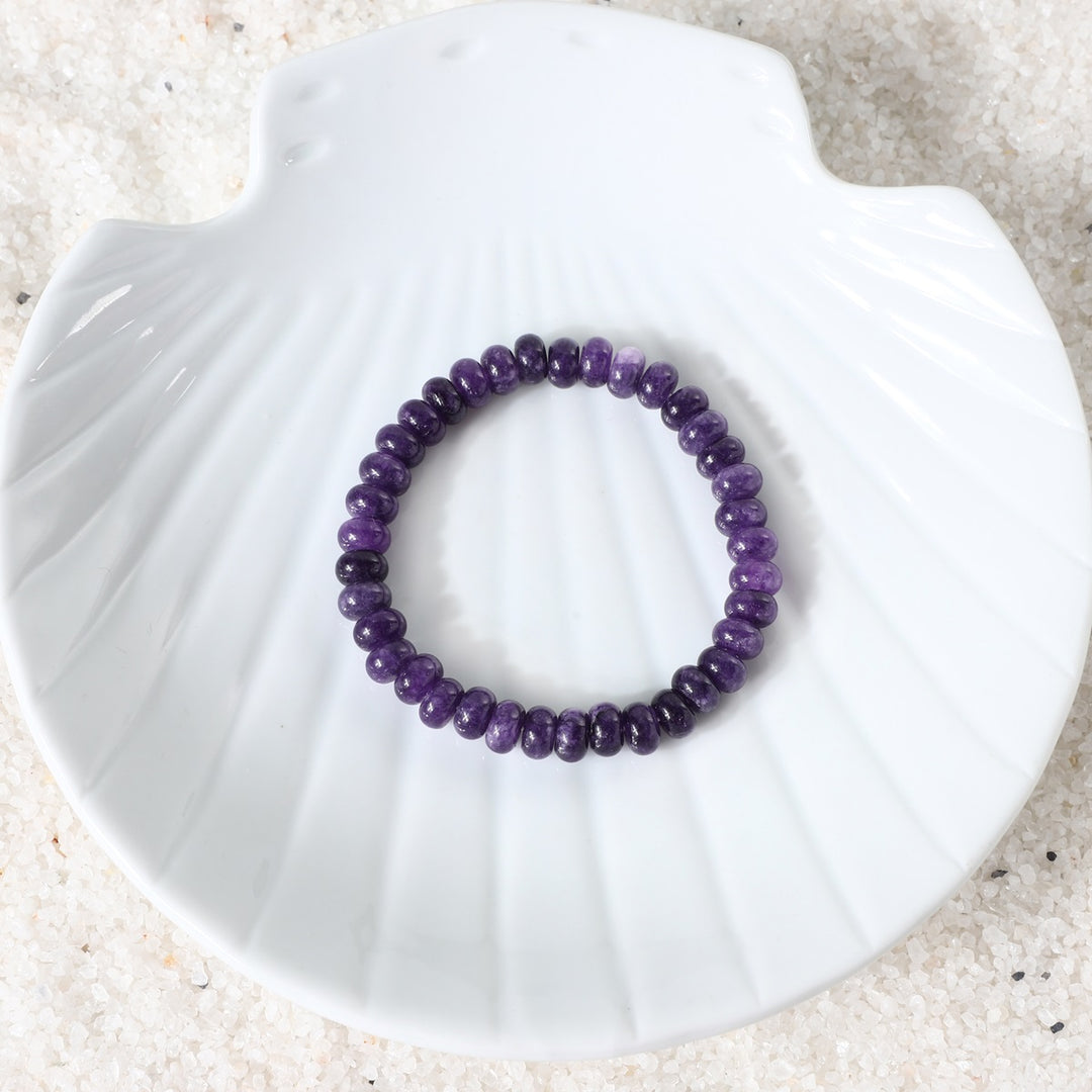 Stacked Bracelets Featuring Purple Quartz