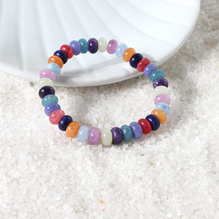 Multicolored Quartz Stretch Bracelet - Side Profile