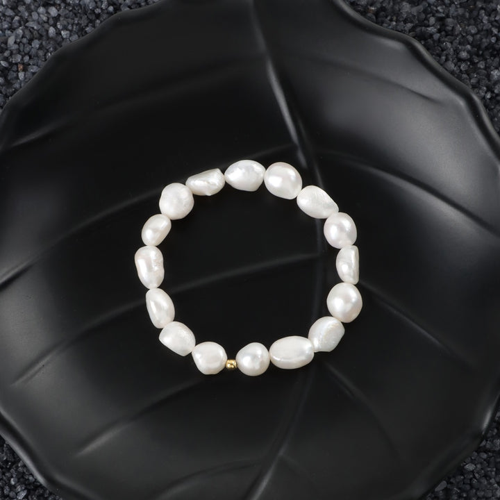 Timeless Beauty: White Baroque Pearl in Sterling Silver