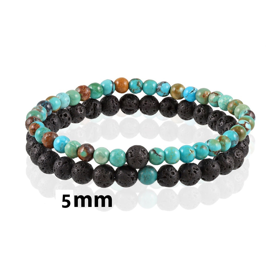 Turquoise and Lava Bracelet Combo