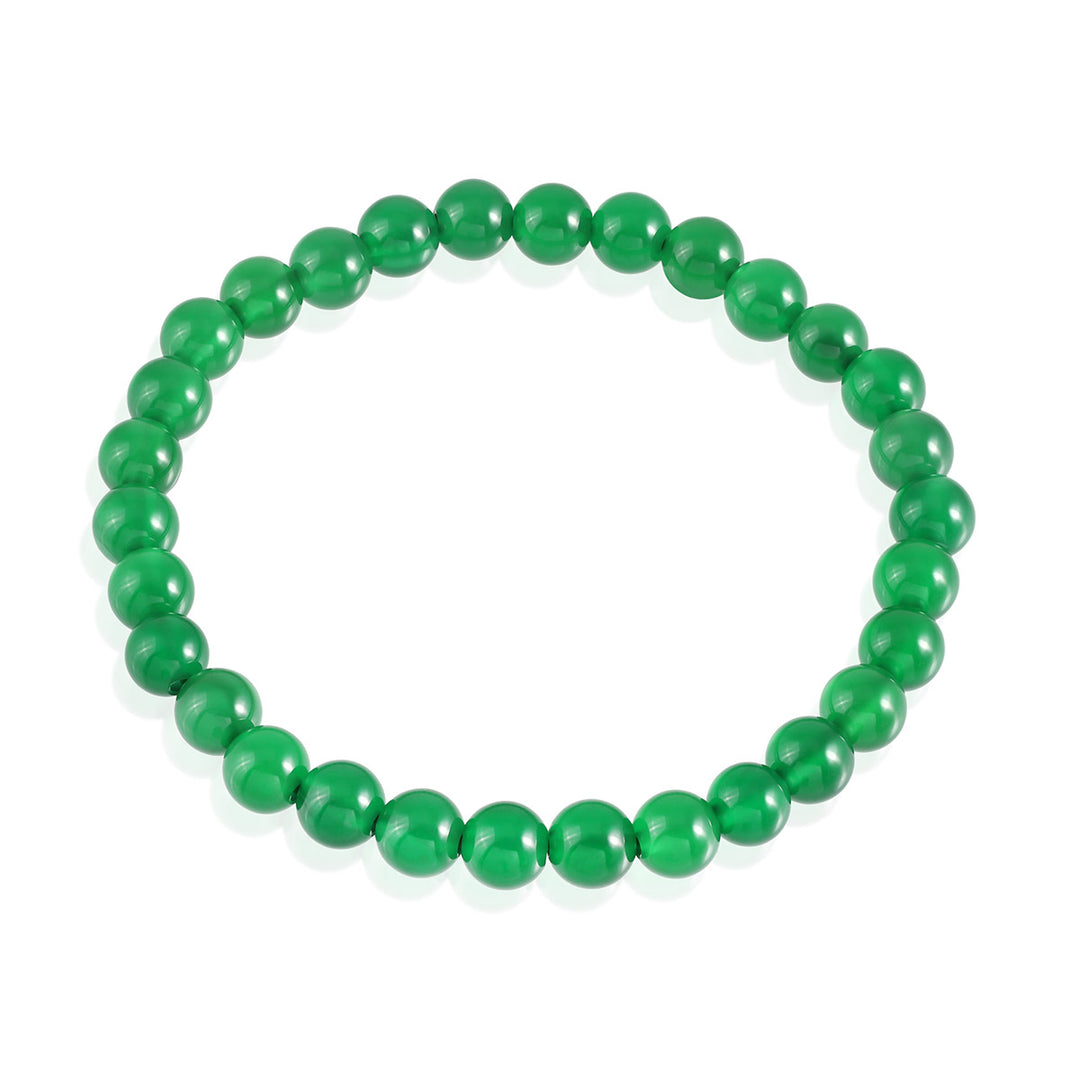 Green Onyx Stretch Bracelet: Stone of Growth