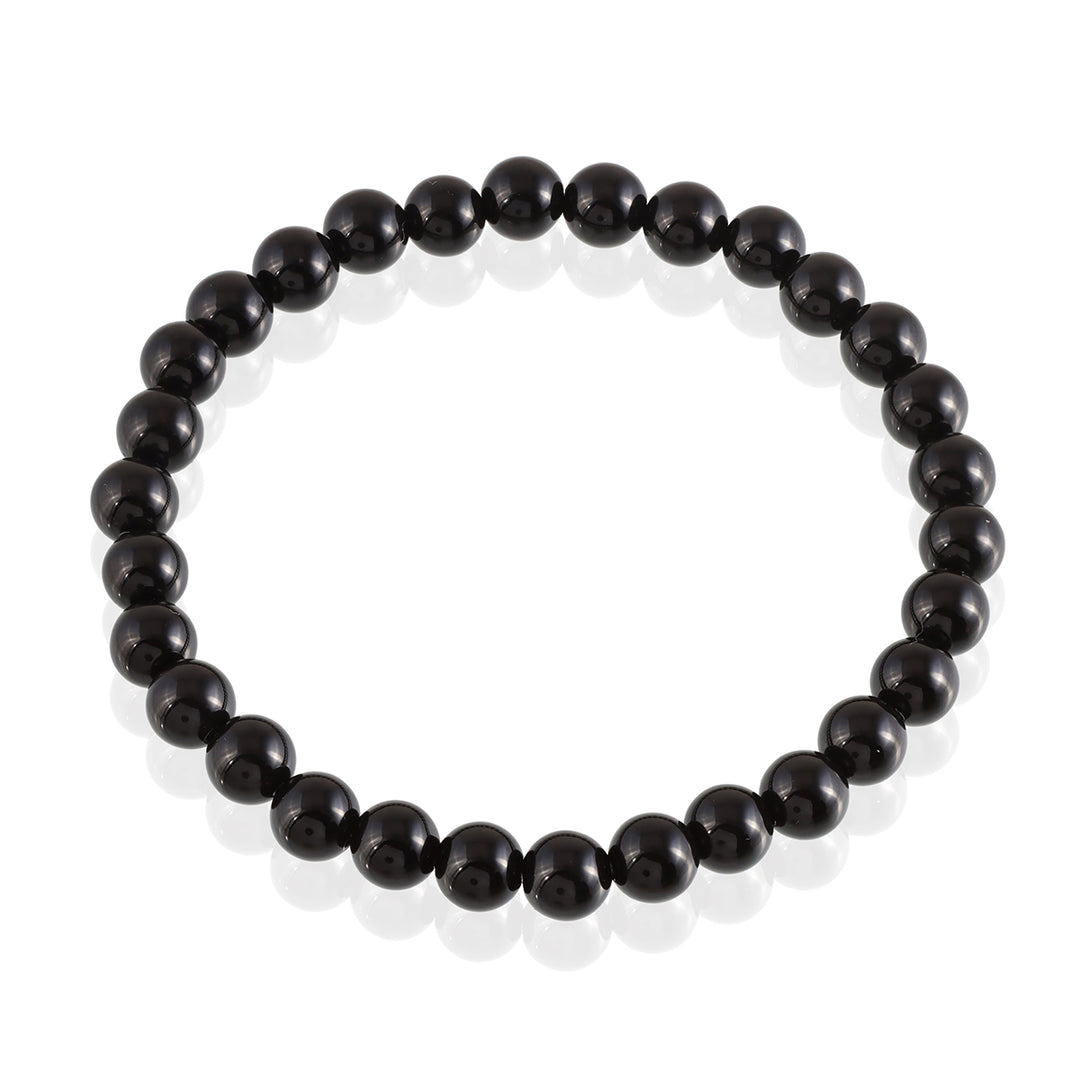 Black Agate Stretch Bracelet