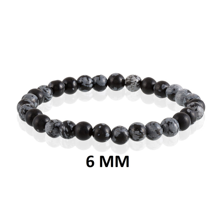 Snowflake Obsidian Bracelet - Stone of Balance and Centering