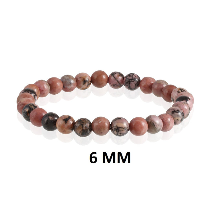 Rhodonite Stretch Bracelet - Stone of Love and Compassion