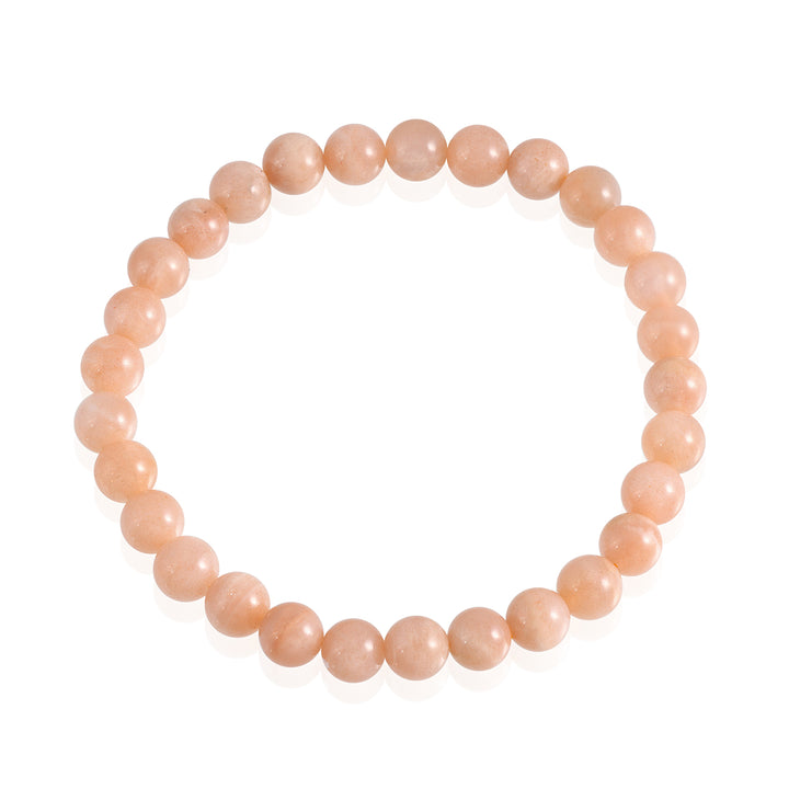 Peach Moonstone Bracelet - Stone of Emotional Wellbeing and Sensitivity