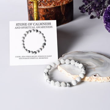 Howlite Stretch Bracelet - Stone of Calmness and Spiritual Awareness