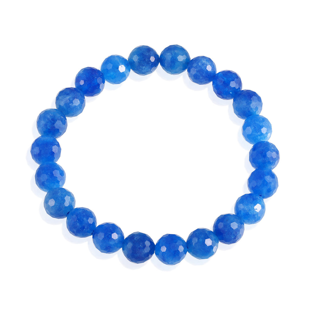 Blue Quartz Stretch Bracelet - Stone of Tranquility and Communication