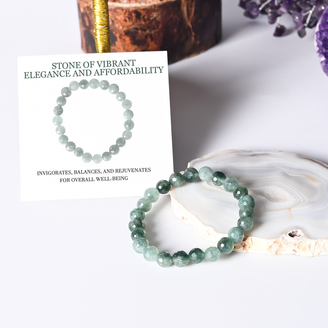 Teal Green Crystal Quartz Bracelet symbolizing vibrant elegance, affordability, and positive energy