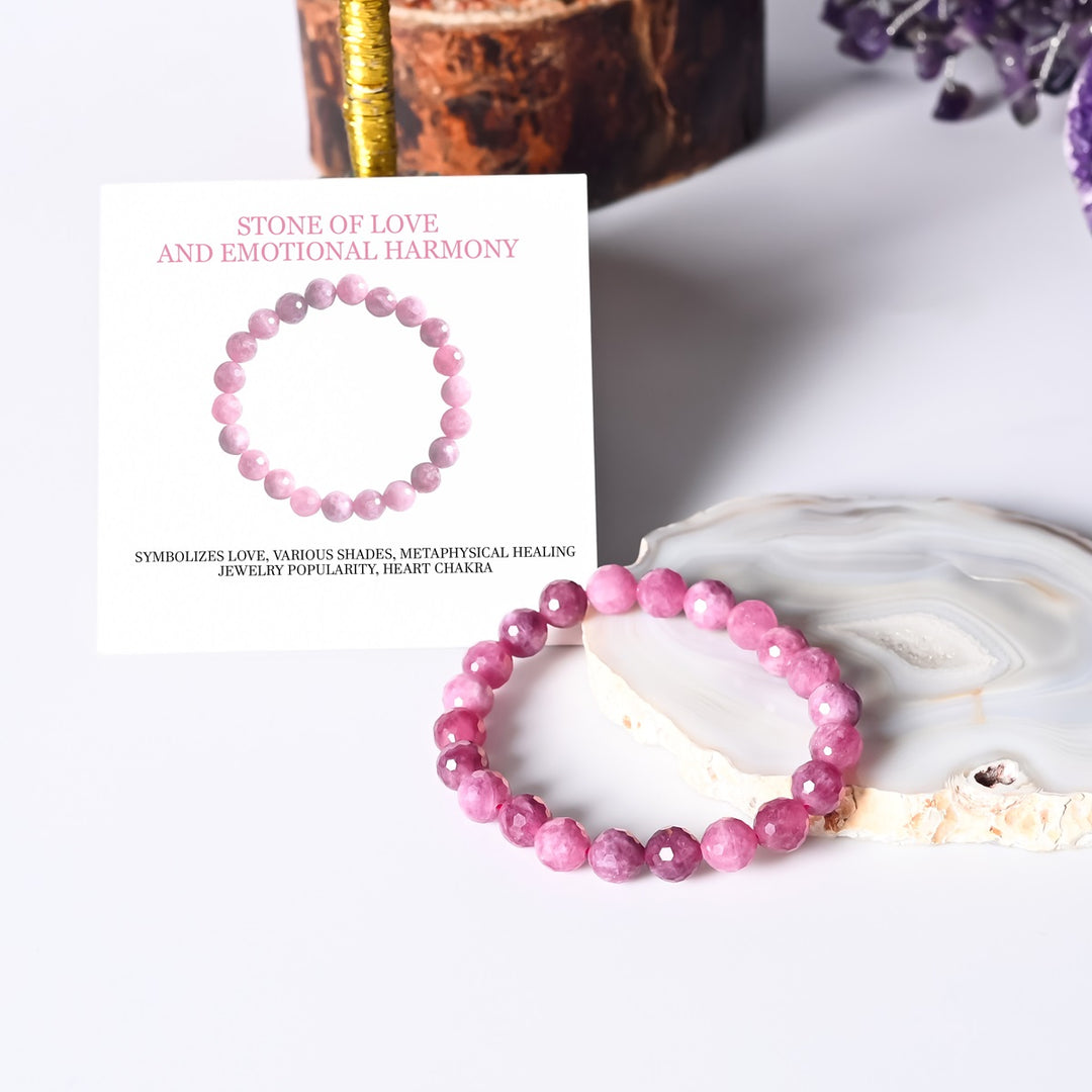 Symbolic representation of heart chakra activation and emotional harmony with the Pink Quartz Bracelet