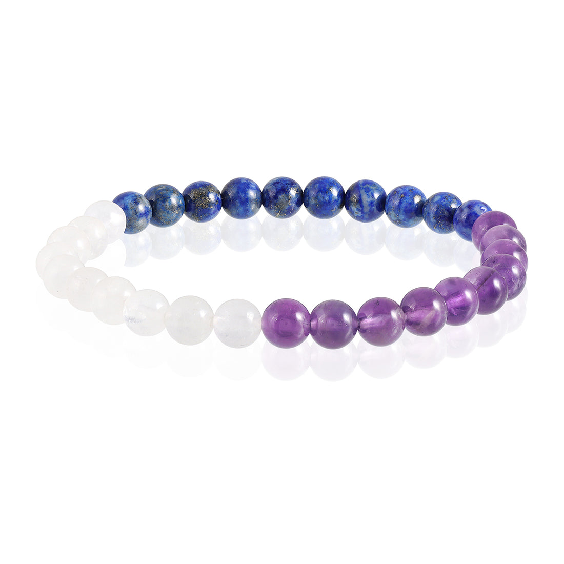 Stylish composition featuring the Migraine Relief Bracelet with healing gemstones