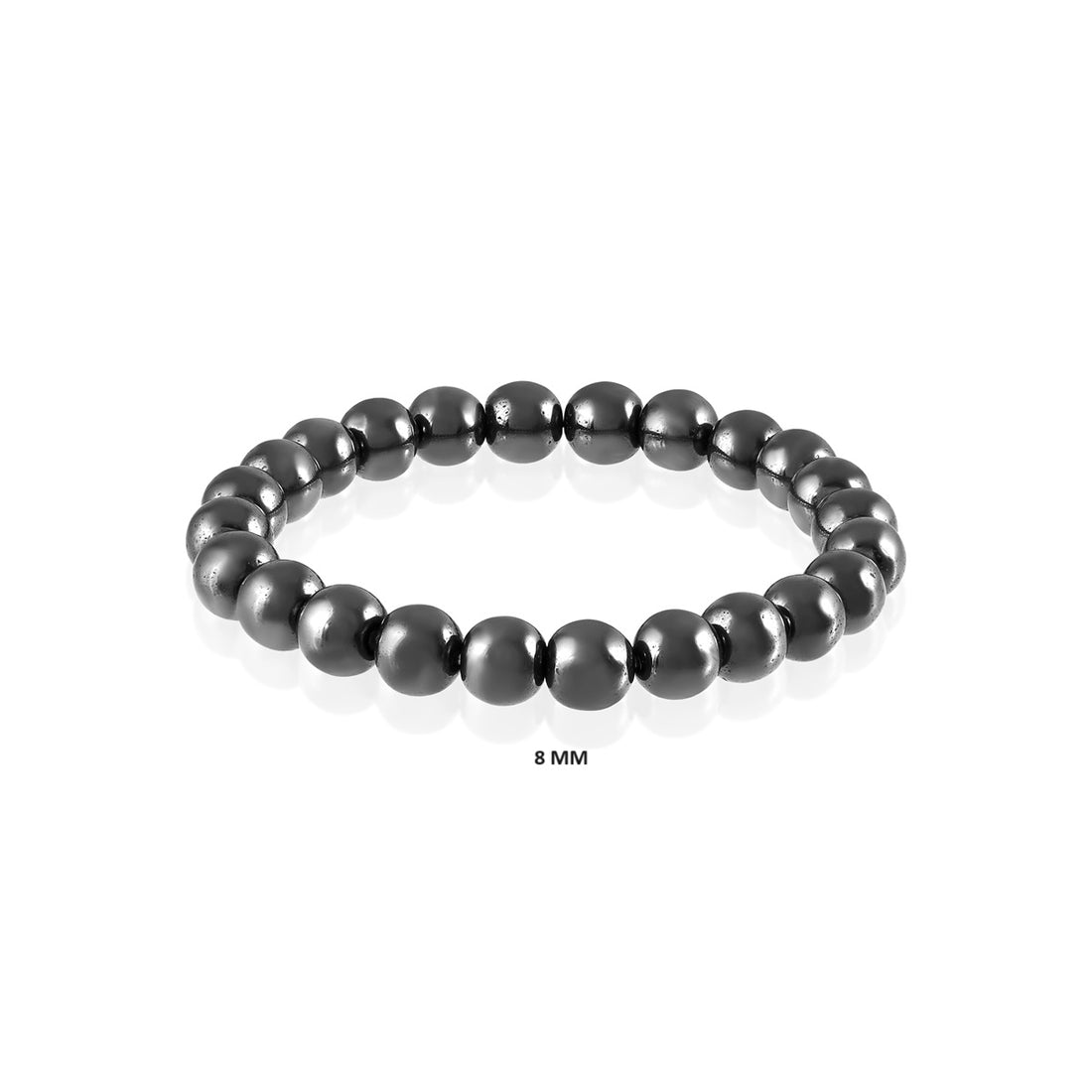 Elegant Noir: Black Hematite Stretch Bracelet