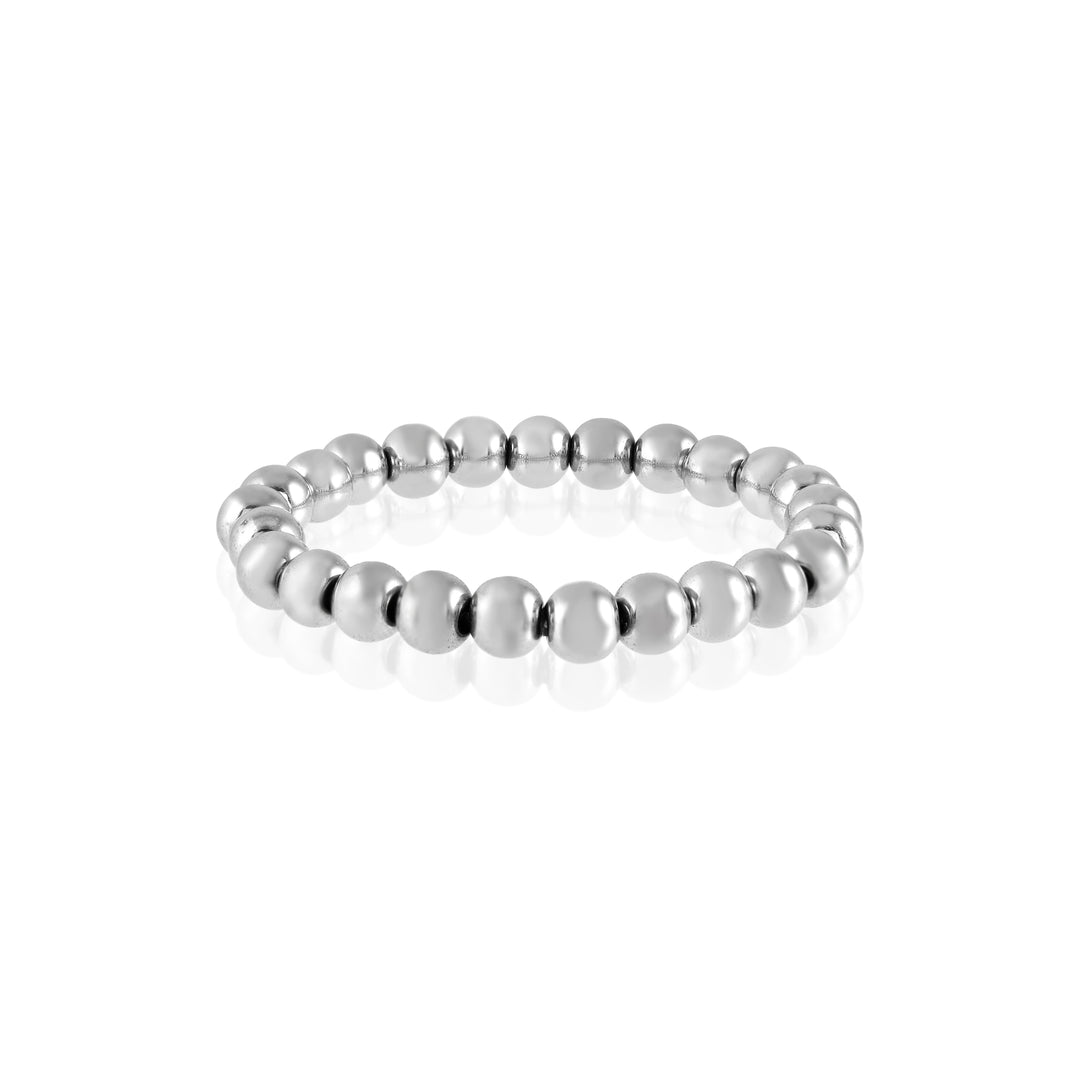 Hematite Stretch Bracelet Silver | Unisex