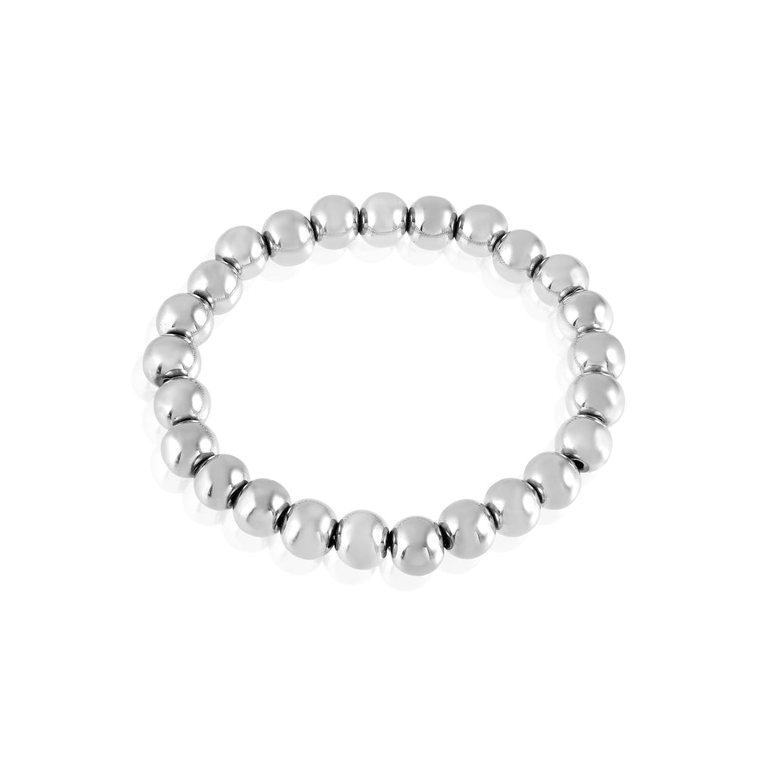 Hematite Stretch Bracelet Silver | Unisex