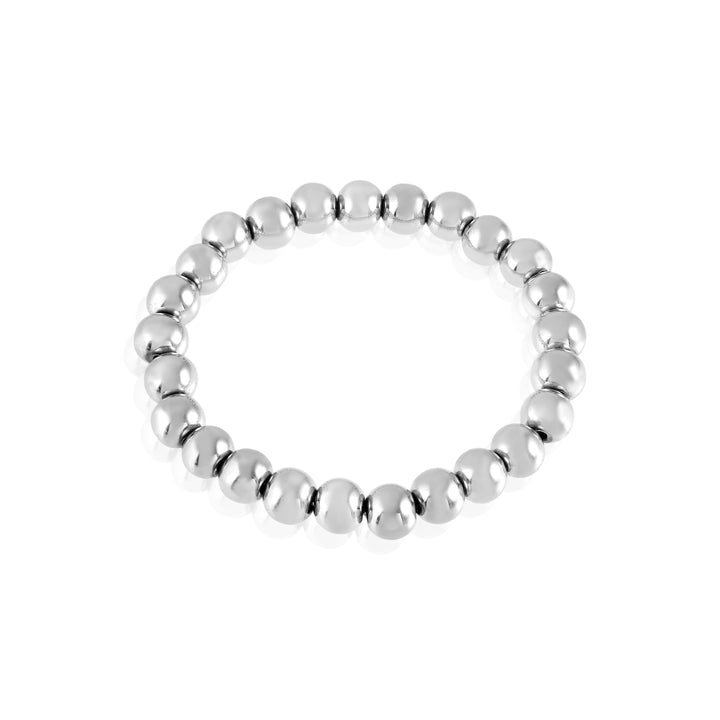 Hematite Stretch Bracelet Silver | Unisex