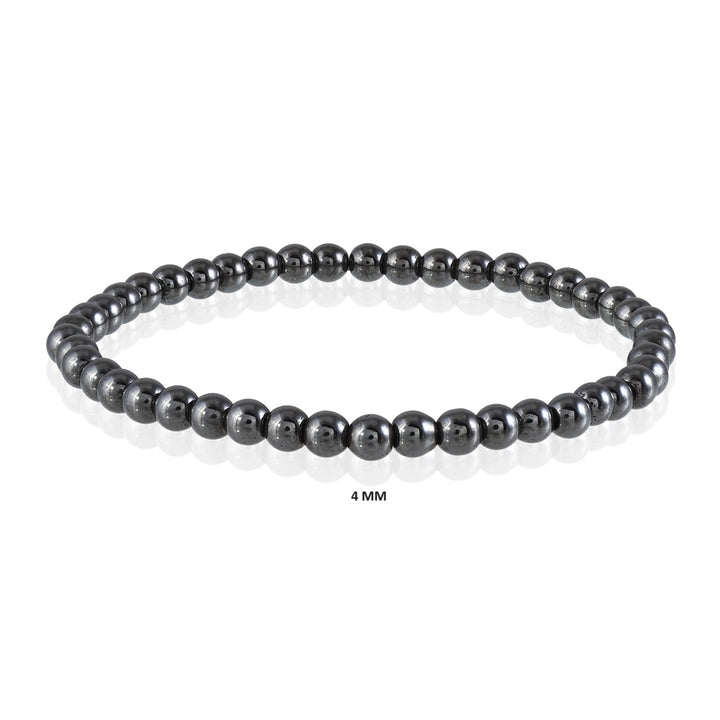 Elegant Noir: Black Hematite Stretch Bracelet