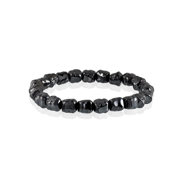 Hematite Laughing Buddha Stretch Bracelet | Unisex