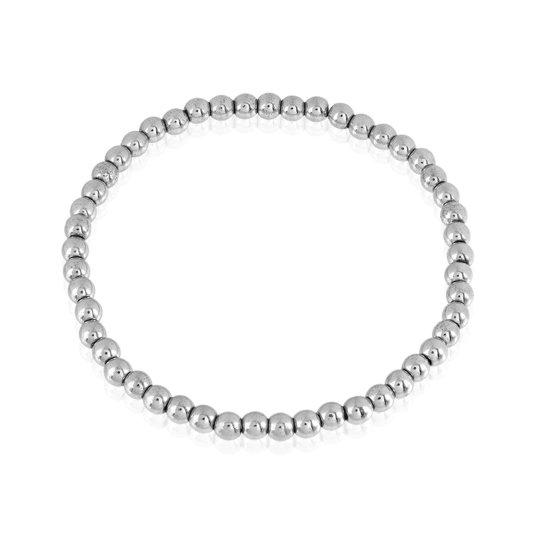 Hematite Stretch Bracelet Silver | Unisex