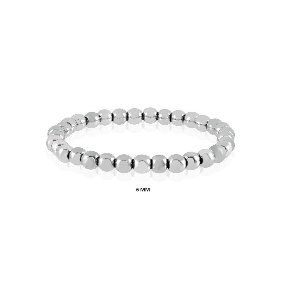 Hematite Stretch Bracelet Silver | Unisex