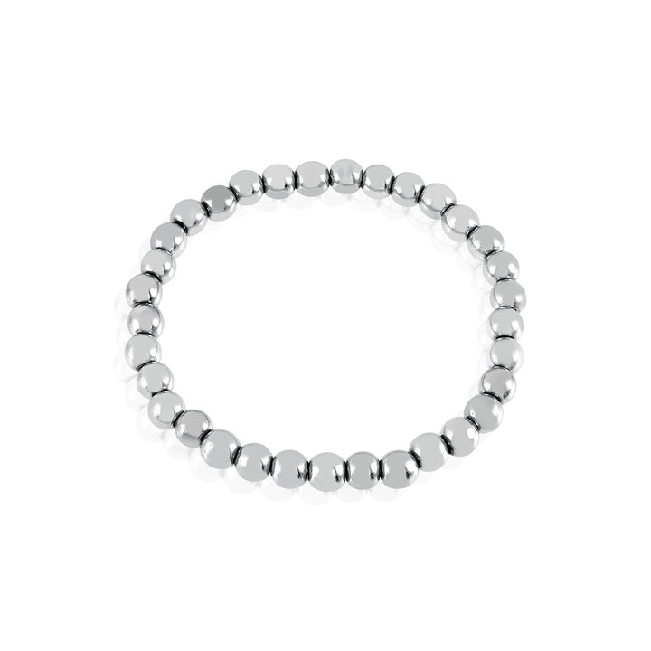 Hematite Stretch Bracelet Silver | Unisex