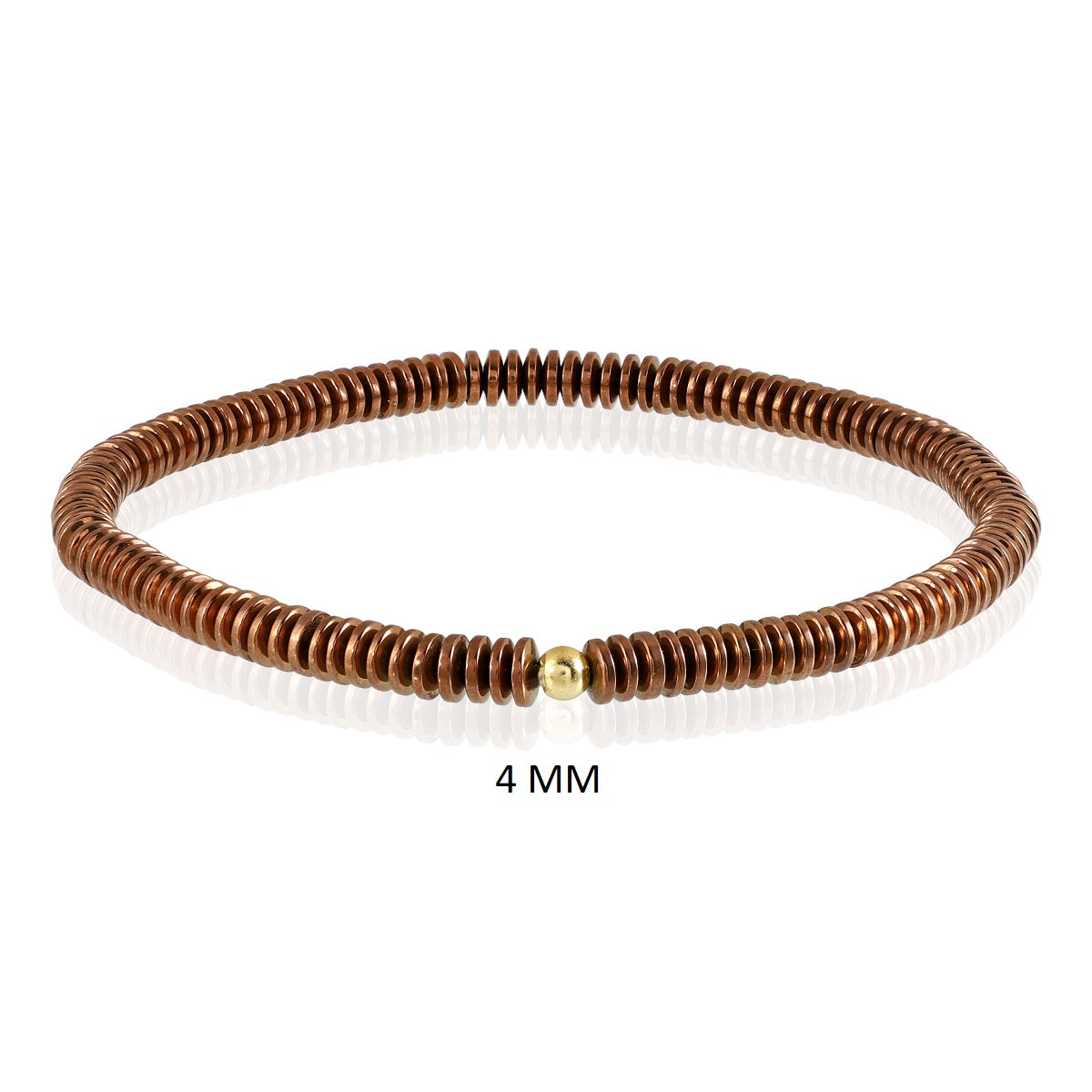 Copper Glow: Hematite Wheel Stretch Bracelet