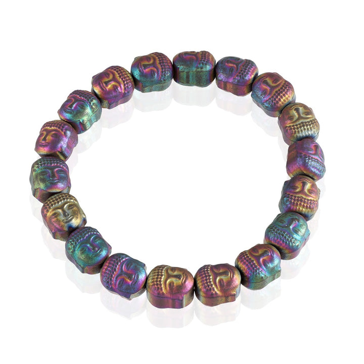 Mystic Aura: Hematite Buddha Stretch Bracelet