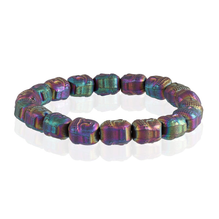 Mystic Aura: Hematite Buddha Stretch Bracelet