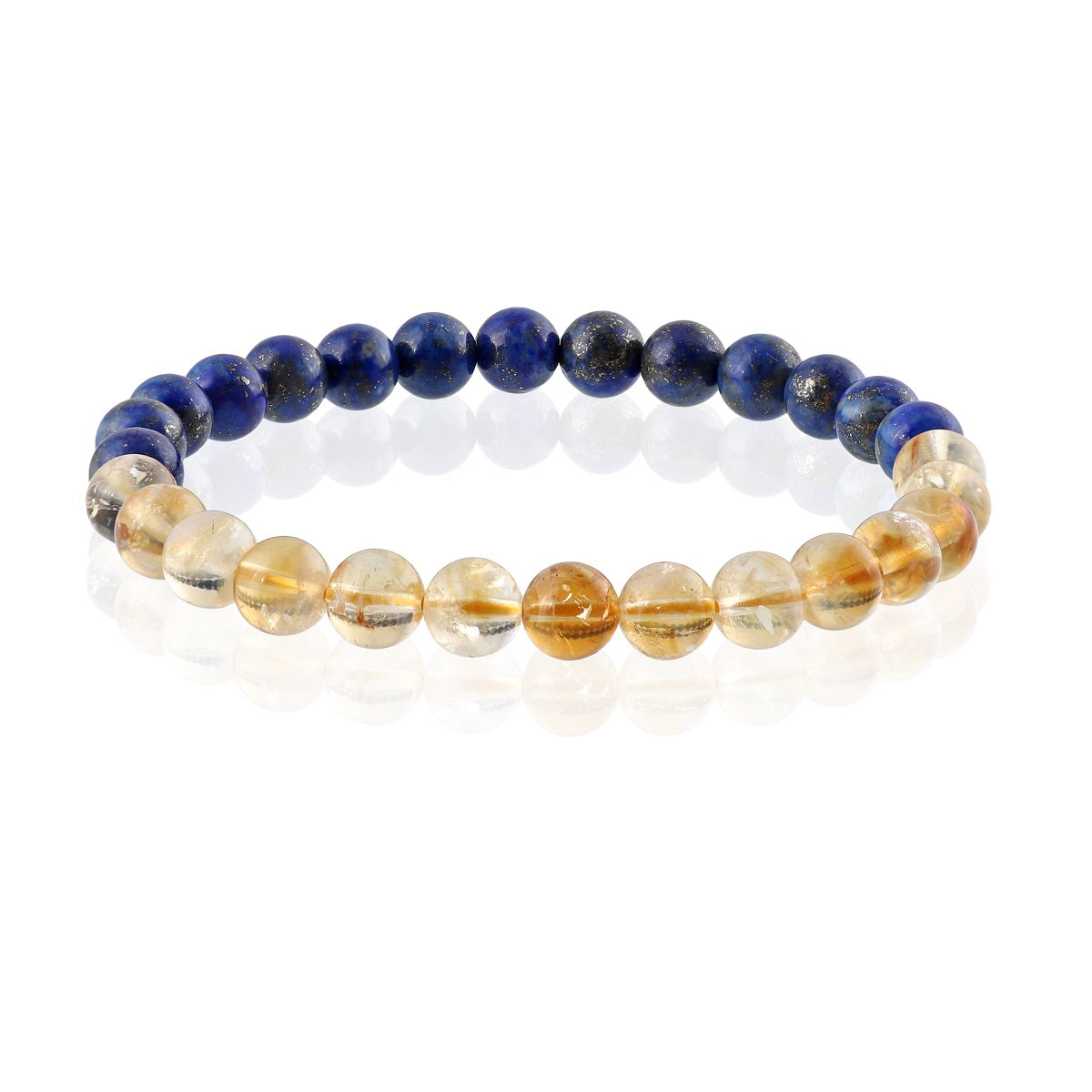 Harmony's Glow: Citrine and Lapis Lazuli Bracelet