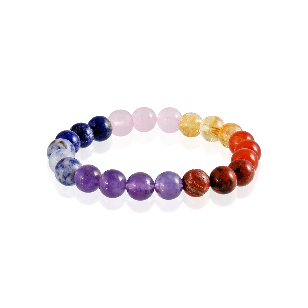 7 Chakra Gemstone Stretch Bracelet - 8 MM Beads
