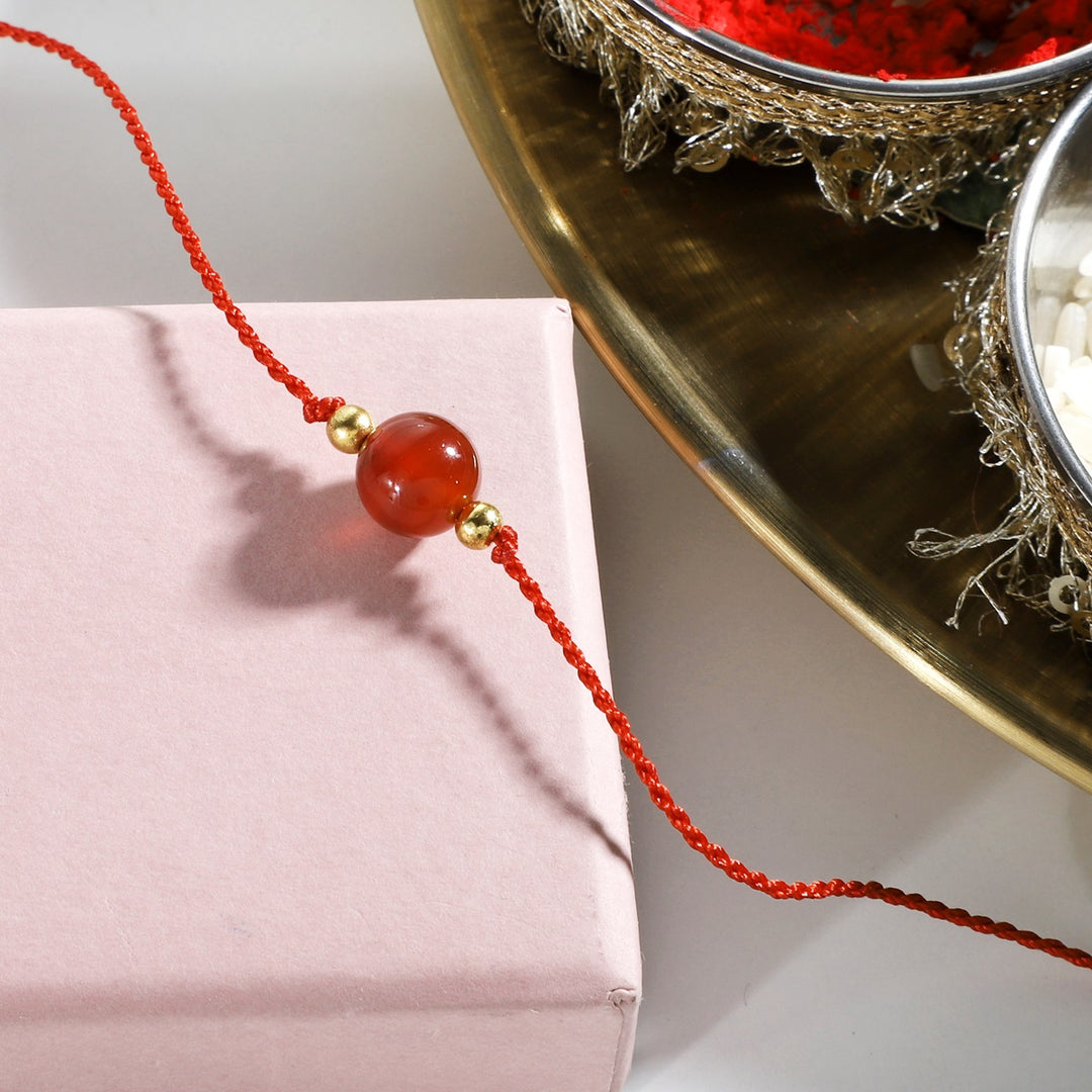 Carnelian Rakhi Combo - Vitality & Courage