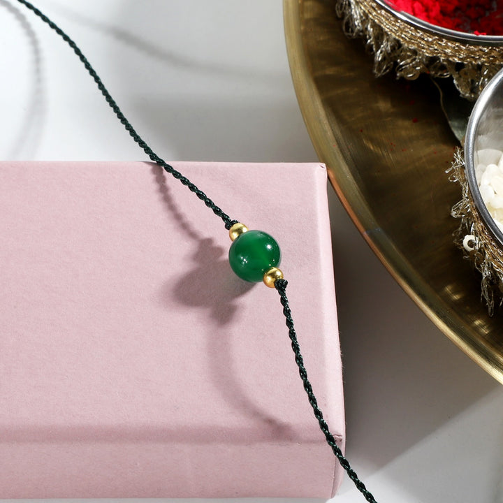 Green Onyx Rakhi - Strength & Healing